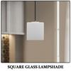 100Mm Glass Lampshade Square Replacement Ceiling Lamp Shade Pendant Light Cover Dining Bedroom Glass Light Shade