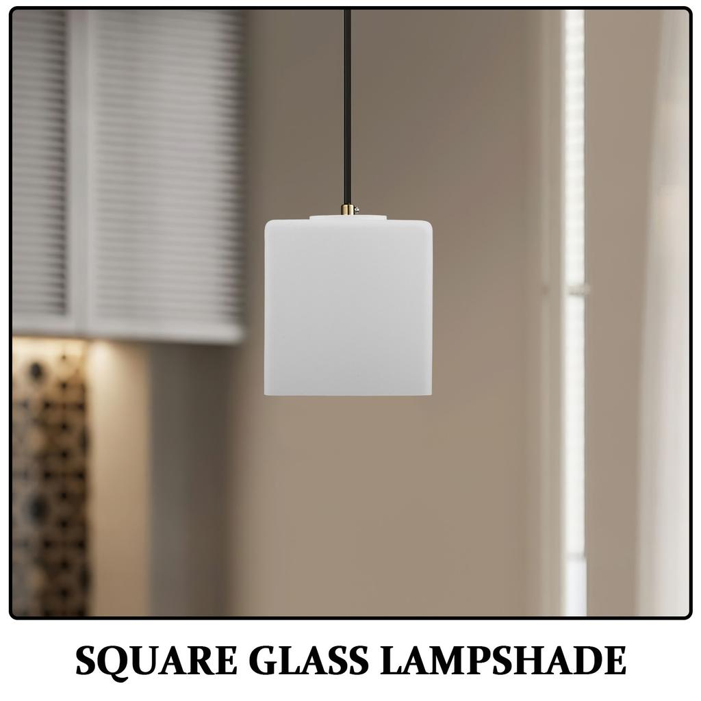 100Mm Glass Lampshade Square Replacement Ceiling Lamp Shade Pendant Light Cover Dining Bedroom Glass Light Shade