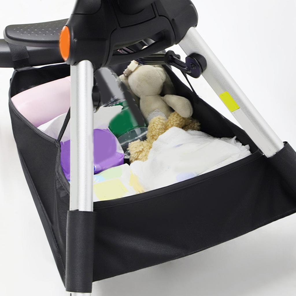 Mångsidig barnvagn organiseringsväska Stor förvaring under vagnen Bekväm blöjkorg under vagnen för nödvändigheter