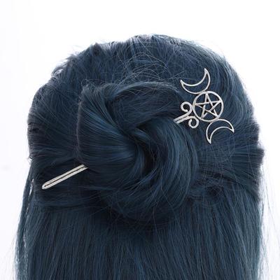 Retro Viking Moon & Star Hair Stick - Fashionable Versatile Accessory