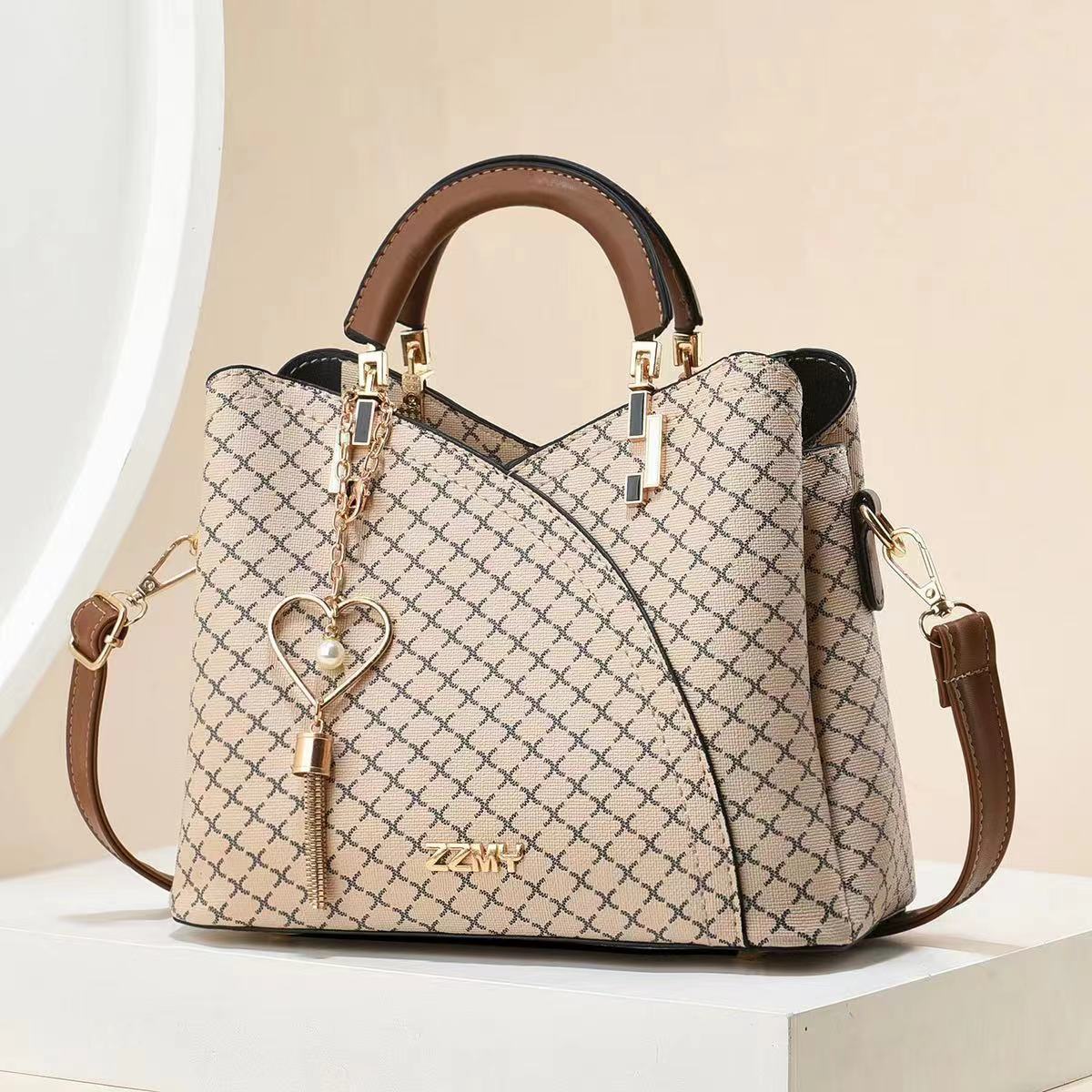 

Женская сумка простая и модная клетчатая сумка на плечо темпераментная универсальная сумка-мессенджер большой вместимости 23*11.5*19