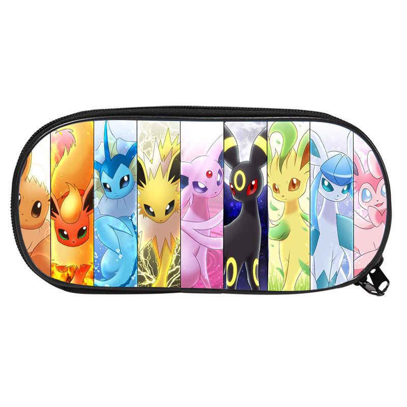 Školní penál s potiskem na téma Pokémon, jednovrstvý, na ukládání psacích potřeb
