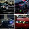 2PCS 12V 24V DC LED Angel Eyes Cotton Lights with Turn Signal Lights APP Bluetooth RGB DRL Halo Rings For Car Scooter Headlight