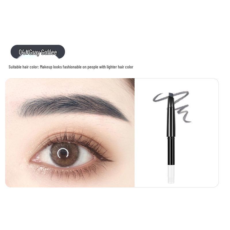 Dual-Ended Rotating Eyebrow Pencil with Waterproof, Smudge-Proof Refill Core