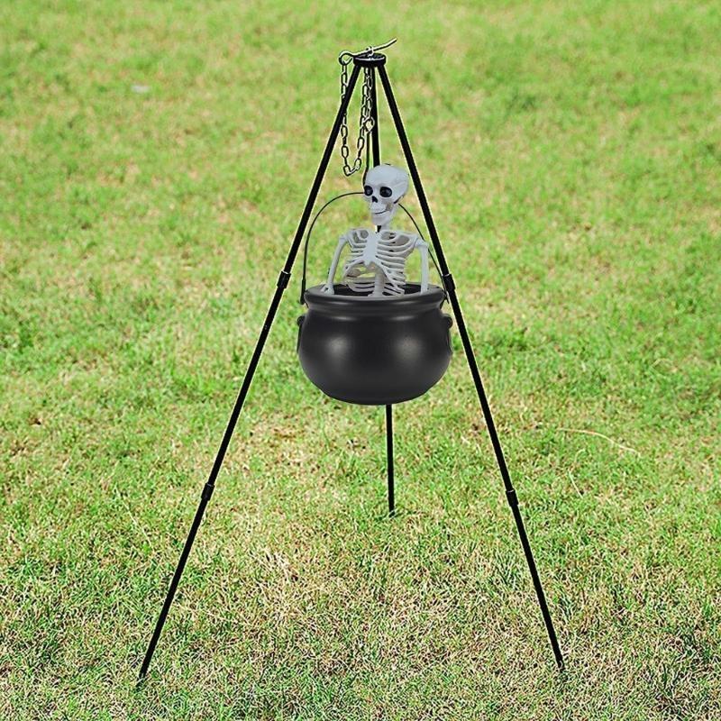 KX4B Čarodějnický kotel Velká halloweenská dekorace s realistickým efektem