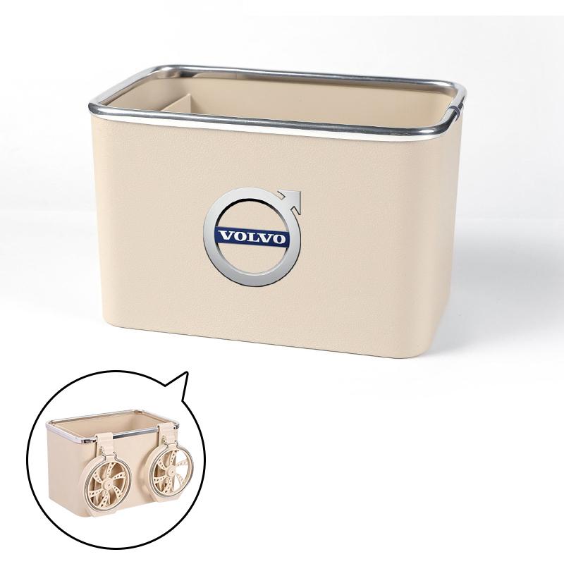 

Auto Storage Rack 3 In1 Car Multi-function Armrest Box Storage Box Tissue Box For Volvo XC90 XC60 C30 T6 S60 C70 XC40 V40 XC70 бежевий