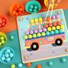 Educational Wooden Bean Counting Game Set Colorful Bead Finger Training, Counting Practice, and Math Skills Development, Counting Game