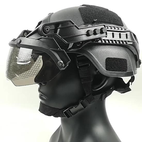 Taktischer Helm Klappbrille Verstellbar Winddicht Sanddicht Atmungsaktiv Herren Damen Outdoor Radfahren Halbgesichtsschutz Antibeschlagbrille