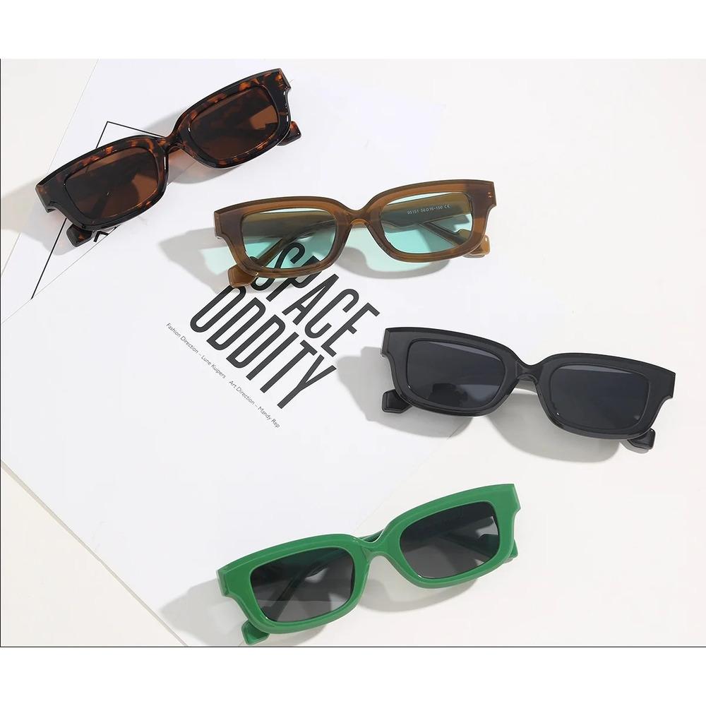 2026 Tortoiseshell Frame Square Glasses With A Small Face Trendy Women, Summer Y2K Personalized Sunglasses For Men