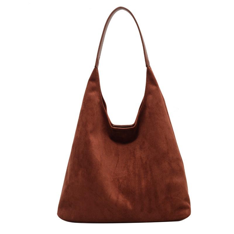 Commuter child and mother tote bag new simple suede shoulder underarm bag women's large-capacity versatile women's bag