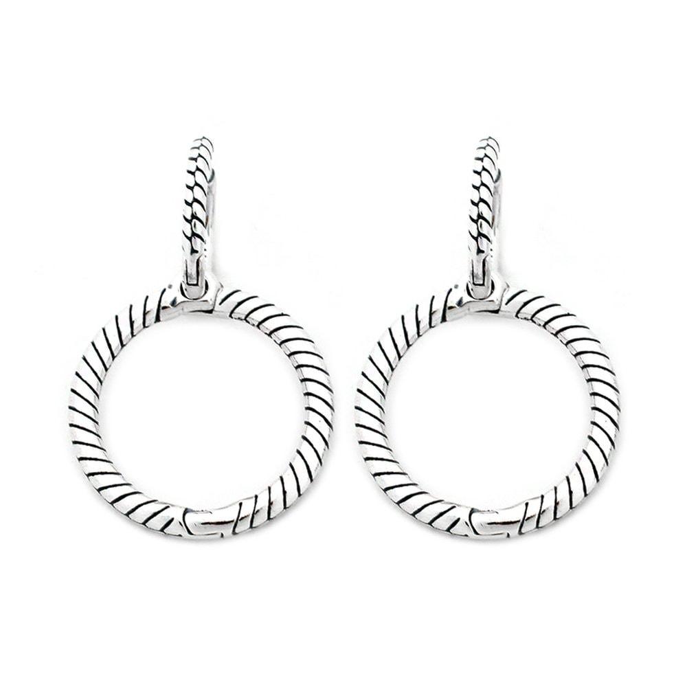 Pandora Pandora Moments Charm Double Hoop Earrings 299562C00