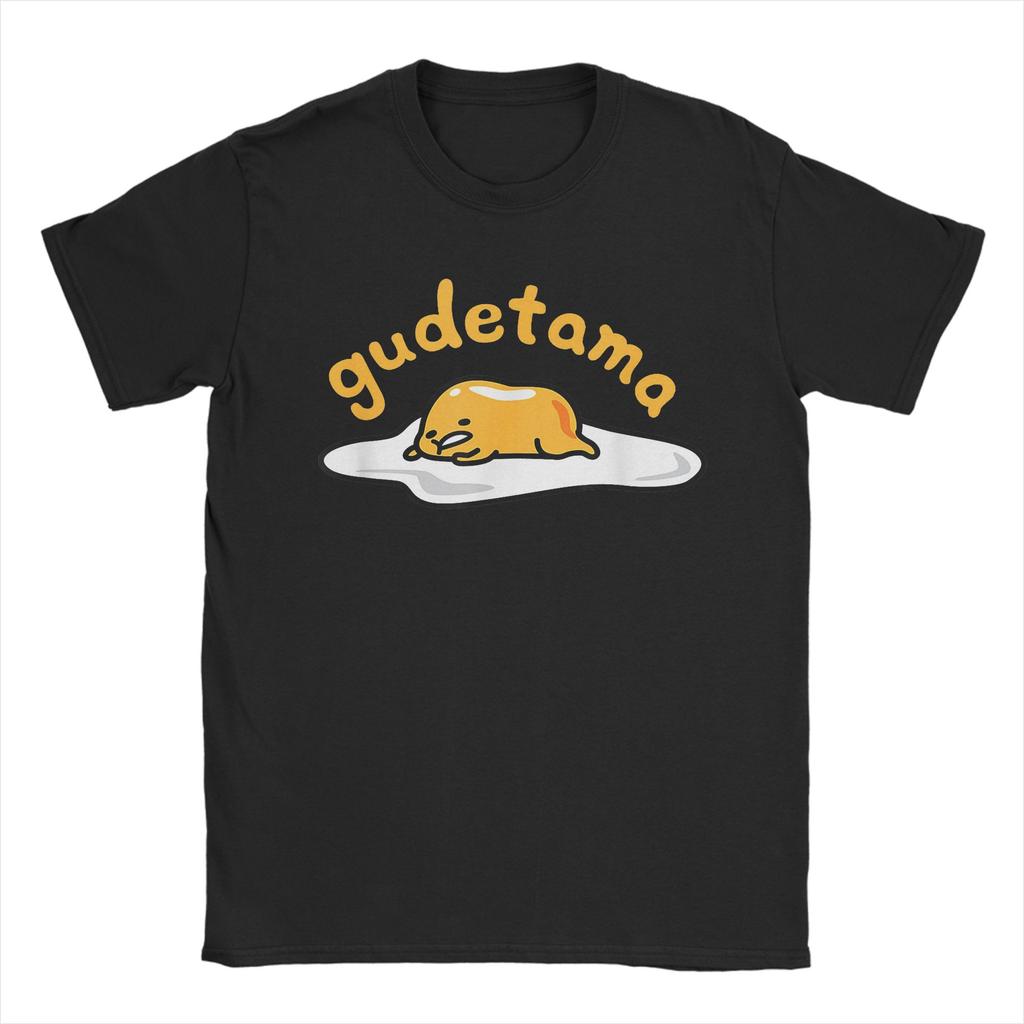 Gudetama Work Hard Sleep Harder  T Shirts  100% Cotton Clothing Crazy Short Sleeve Round Collar Tee Shirt Printed T-Shirt