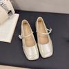 French square head shallow mouth single shoes women's 2025 summer new soft-soled beanie shoes fairy style with skirt Mary Jane shoes