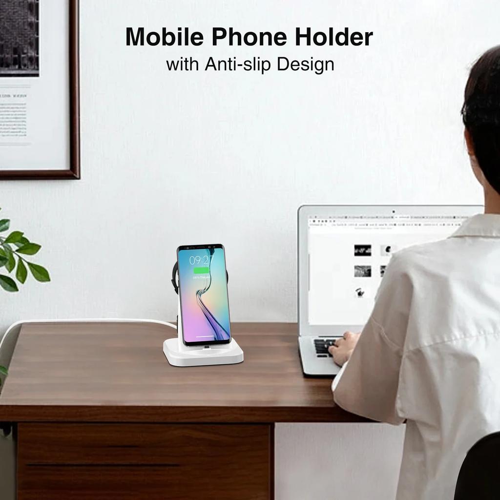 4 In 1 Fast Wireless Charger Wireless Charging Station for Samsung Galaxy Charger With Alarm Clock Watch 6 5 Pro S24 S23 S22 S21