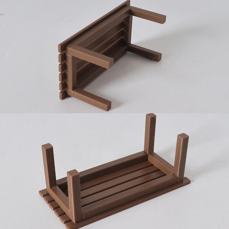 Casa delle Bambole 1/12 Tavolo Panca Simulazione Modello Arredamento Casa delle Bambole Ornamento Scena di Vita Casa delle Bambole Giocattoli per Gioco di Finzione