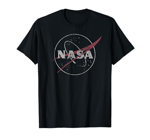 NASA Retro Distressed Bug Logo Space Exploration Science T-Shirt