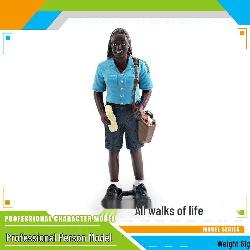 Professional Role Model Figurines Set: Teacher, Doctor, Nurse, Construction Worker, Chef, Police Officer