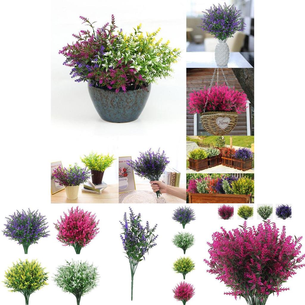 Lifelike Lavender Artificial Flowers For Elegant Garden Porch And Window Decor