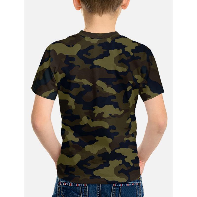 Child T-shirt Children Clothes Tops Mystic Forest Camo 2024 Kids Spring Clothes Baby Boys Clothing Short Sleeve T-shirty Top Boy