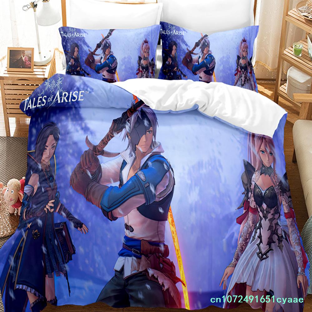 Heißes Spiel Tales Of Arise Bettwäscheset Modern 3D-Druck Bettdecke Bettbezug Kissenbezüge Bettbezug Queen Einzelgröße Dropshipping