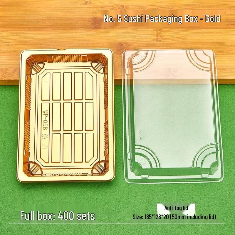 Golden Round High-Lid Anti-Fog Sashimi Box
