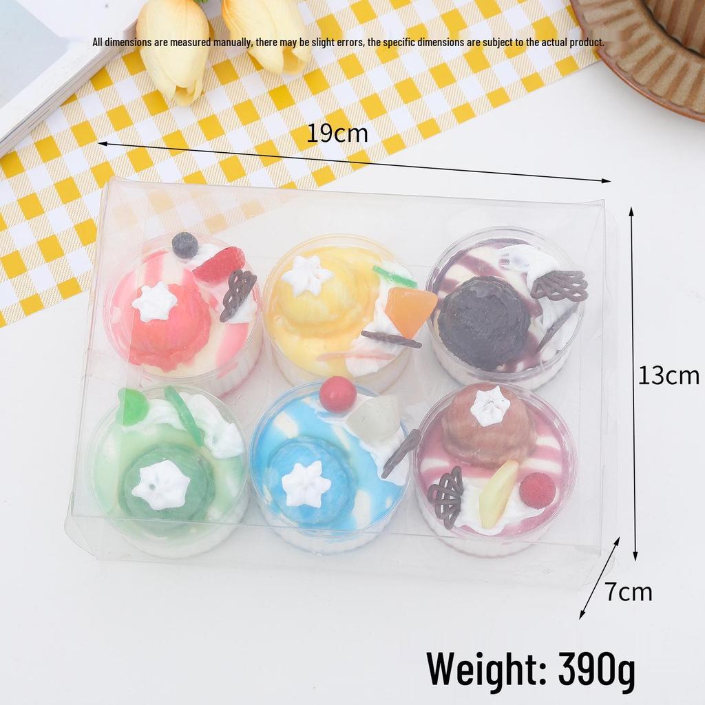 Miniature Cream Cake with Jam and Fruit Design Refrigerator Magnet