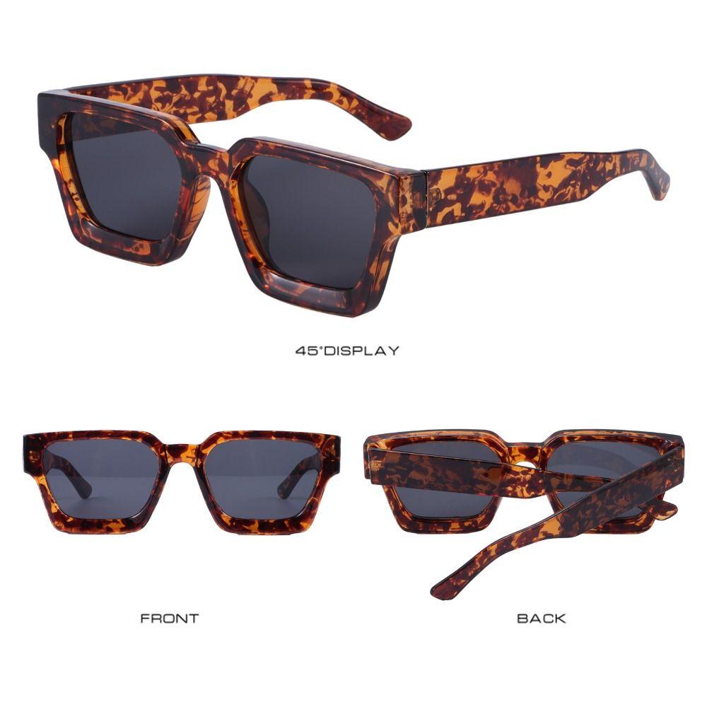 Fashion Chunky Square Shades Thick Frame Black Sun Glasses Sunglasses for Women Men