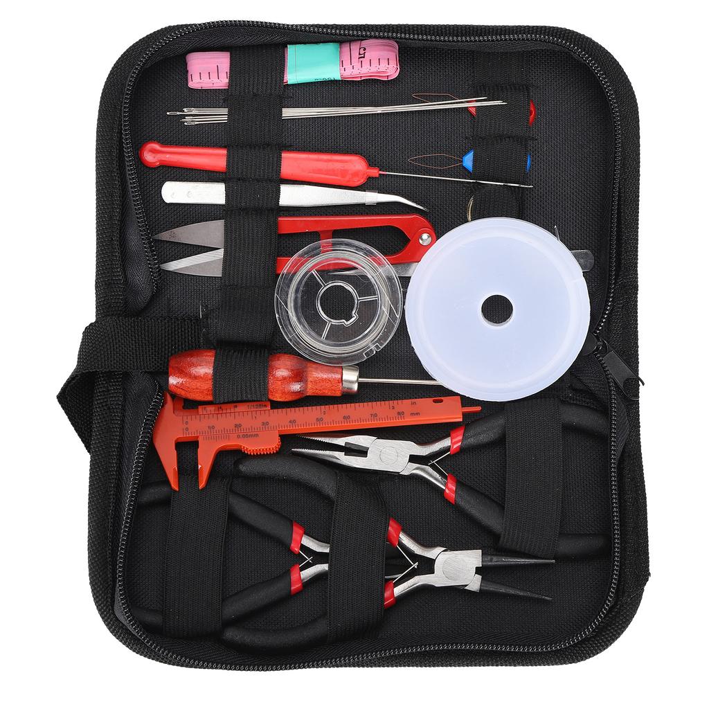 22pcs Jewelry Making Tool Kit Jewelry Crafting PliersScissorRulerNeedleWire Set