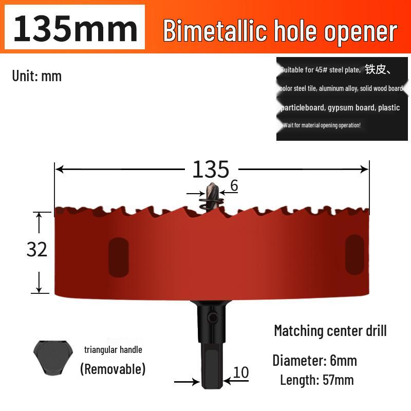 Bimetal Multifunctional Hole Saw for Wood, Gypsum, Metal & Plastic