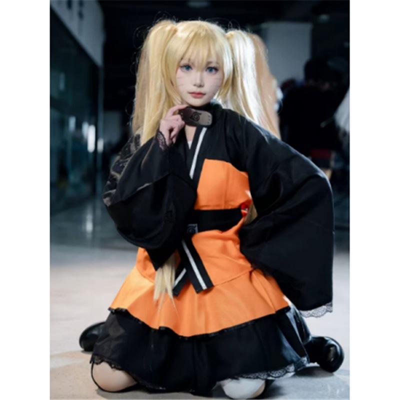 Naruto Uzumaki Girl Manga Exhibition Lolita Style Dress Anime Character Girl Cosplay Cute Fashion Dress Costume Birthday Gift