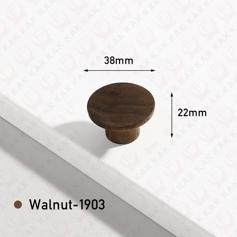 KAK Maniglie e Pomelli in Legno di Noce per Mobili da Cucina Maniglia in Frassino Europeo per Scarpiere Maniglie a Coppa Dorate Ferramenta per Porte