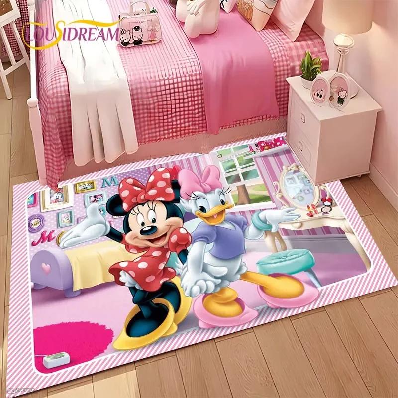 Kawaii Mickey Minie Mouse Caroon Cute Carpet for Living Room Bedroom Rugs Kitchen Door Un-slip Floor Mats Alfombra Birthday gift