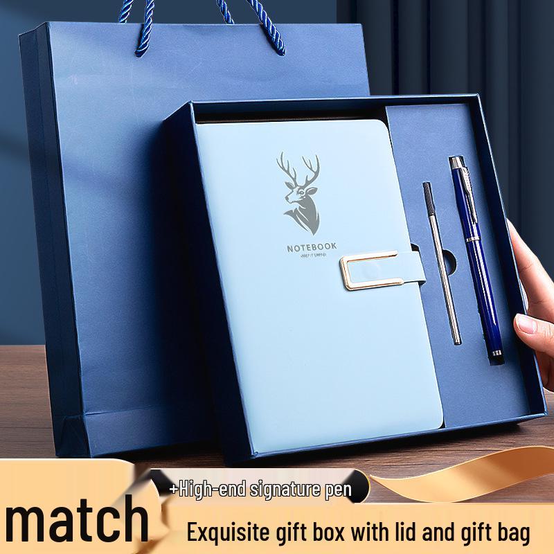 A5 Business Office Notebook with Thickened Pages and Simple Buckle, Ideal for Meetings, Record Keeping, Custom Logo Printable