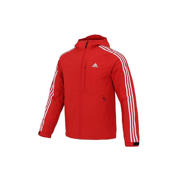 adidas Down Jackets Men's Red Hooded Moderate Other H23082