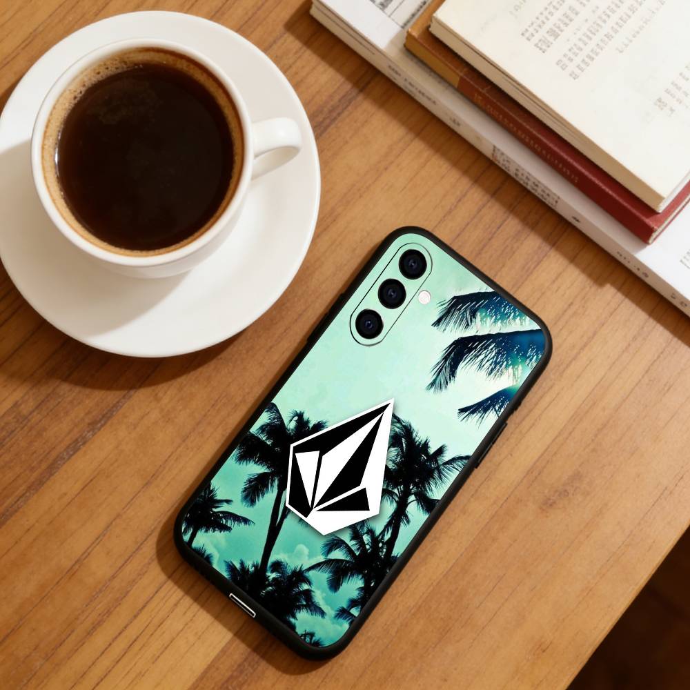 Fashion Sport V-VolCom Phone Case For Samsung Galaxy A73,A72,A71,A70,A53,A52,A51,Soft Silicone Black Cover