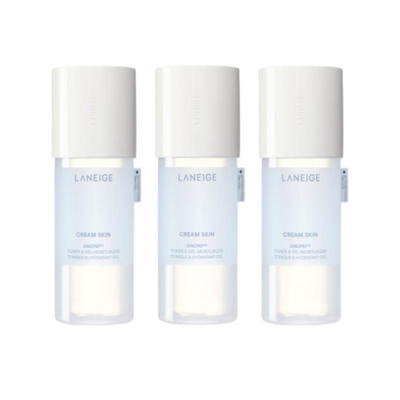Laneige Cream Skin Zincpept Toner & Gel Moisturizer 170ml – Oil Control Hydrating Toner, Lightweight Gel Cream Skin