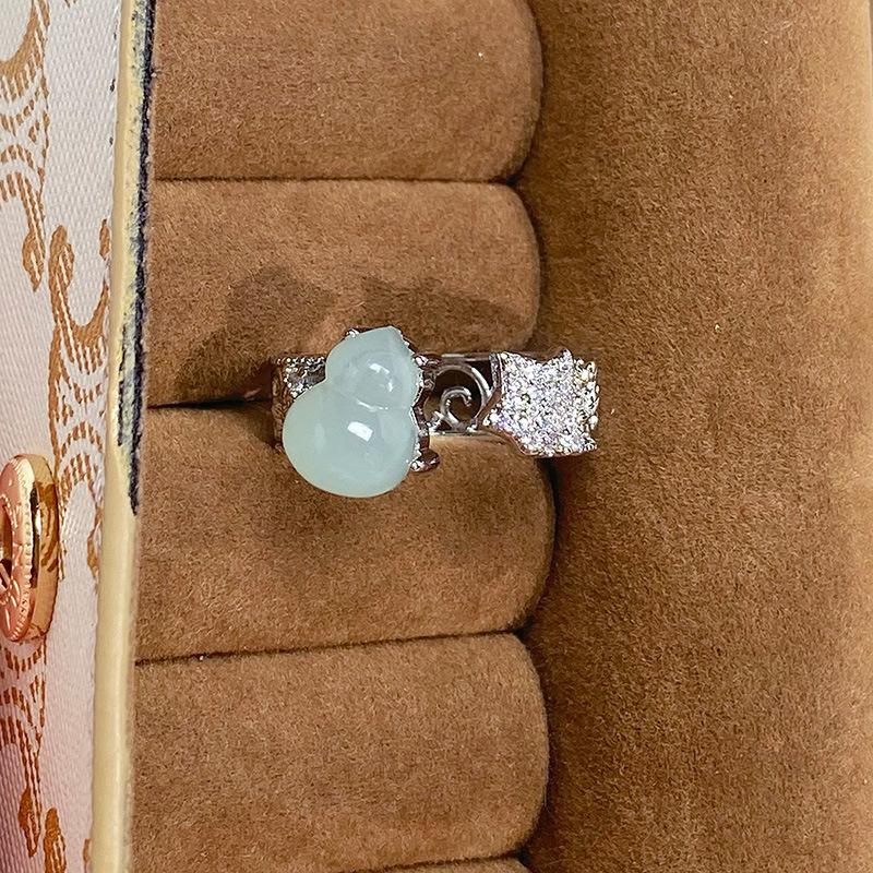 Emaille Dopaminblumenring Damen Süßes Nischen-Design Zeigefingerring Öffnung Verstellbarer Ring