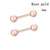 Fashion Round Studs Gold Black Barbell Stainless Steel Ball Fashion Jewelry Earrings Stud Earrings
