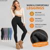 Pantalones de Yoga para Mujer de Cintura Alta con Forro Polar Control de Abdomen Suaves Cálidos para Senderismo Invierno