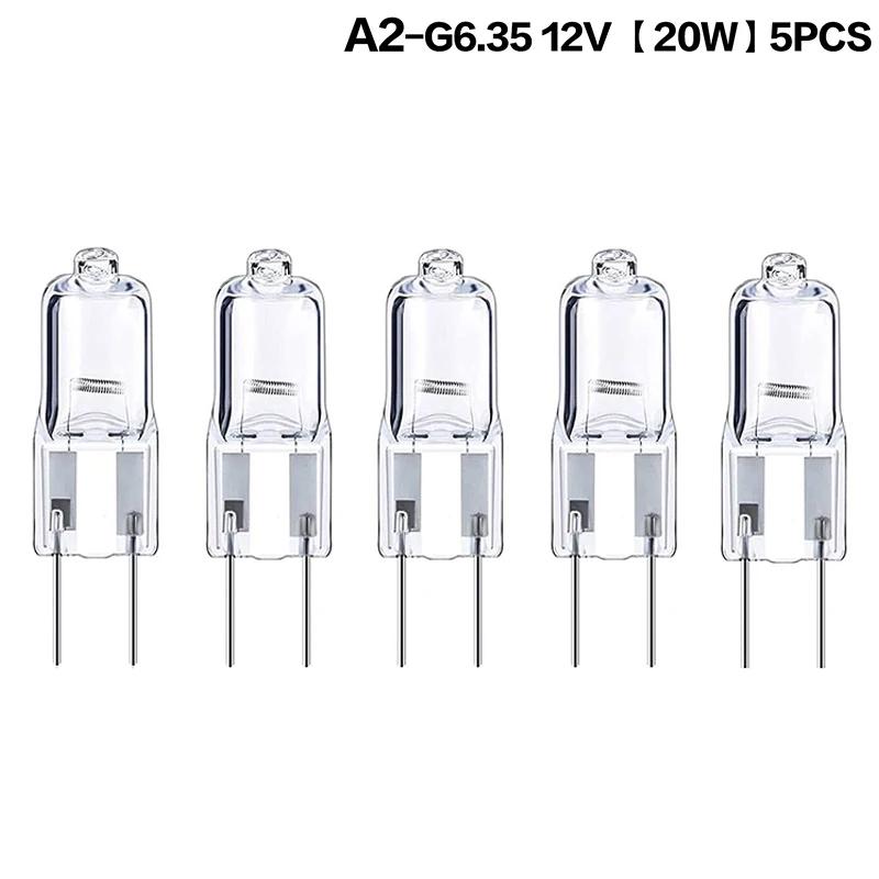 5Pcs G6.35 12V Halogen Lamp 20W 35W 50W Bulb LED Bulbs Ecological Halogen Bulbs For Cooker Lighting Signal Lights Track Capsules