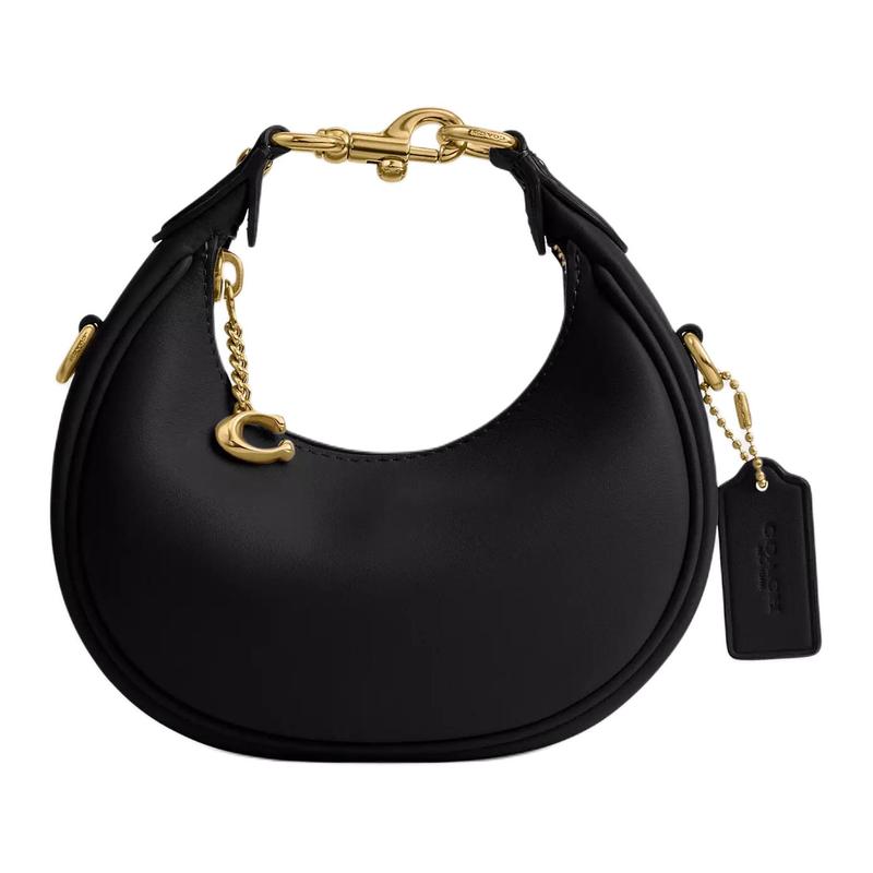 

COACH JONIE 15 Brand Classic Logo Leather Shoulder Crossbody Handbag Mini Women Black чорний