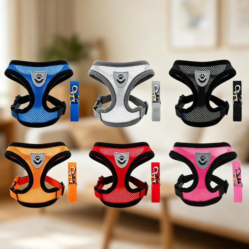 Pet Chest Back Small Dog Leash Summer Breathable Puppy Walking Chest Back Set Cat Outdoor Traction Rope Collar For Dogs Supplies