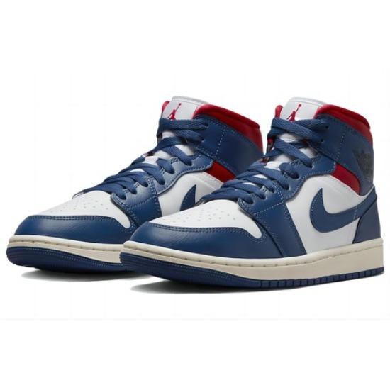 

Кроссовки Air Jordan 1 Mid USA Красные Белые Синие Ретро Женские BQ6472-146 EU 36.5 разноцветный