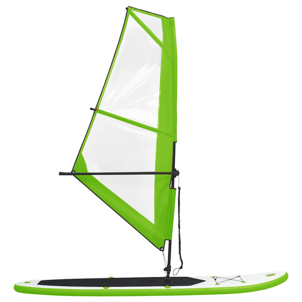 Inflatable SUP Board with Sail Set Green and White