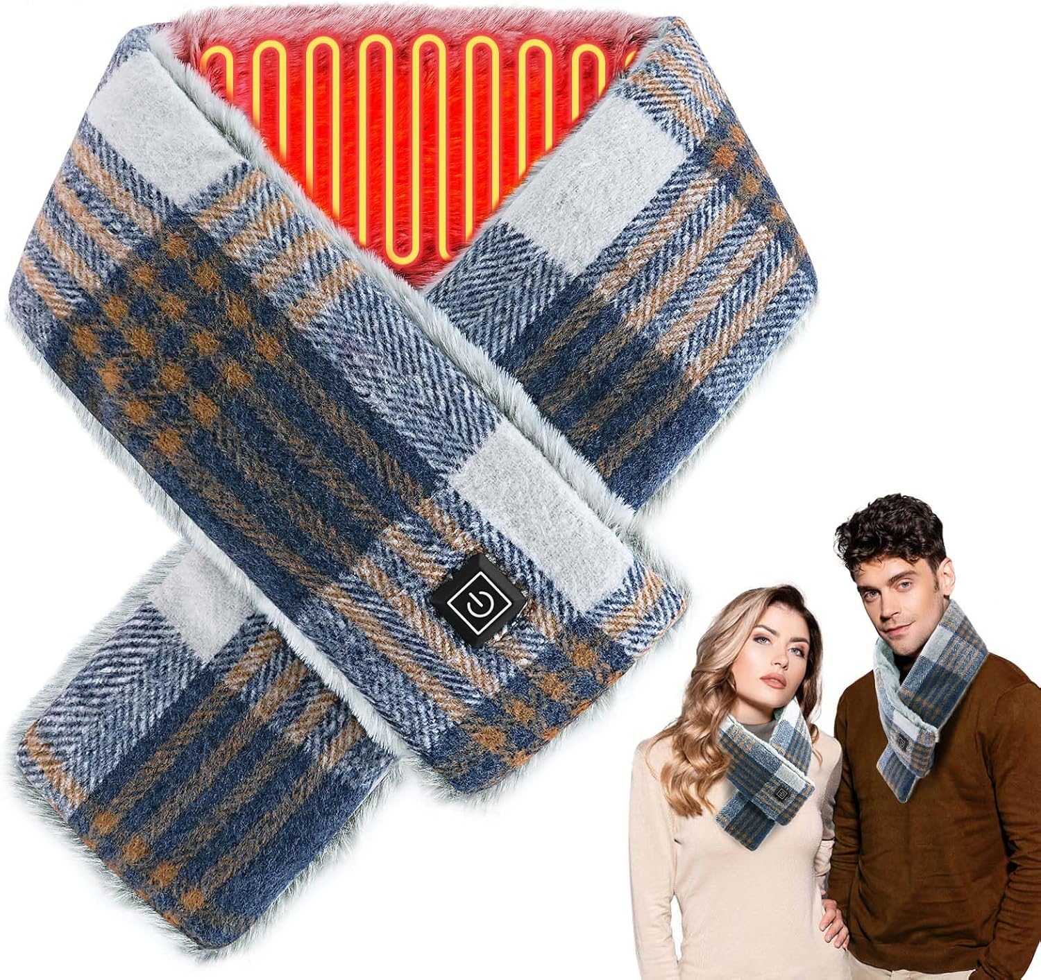 

Шарф с подогревом USB Шарфы с подогревом Пауэрбанк для женщин и мужчин Быстронагревающиеся шарфы Перезаряжаемый шарф с подогревом для шеи Электрическая шаль с подогревом Грелка для шеи