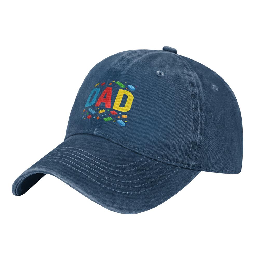 Dad Master Builder Bricks Blocks Fathers Day Baseball Caps for Men Women Washed Snapback Cap  Outdoor Hats Cap