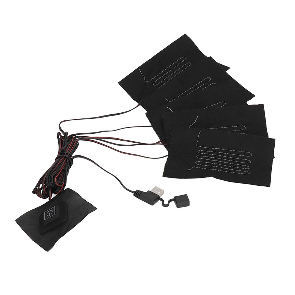 5 in 1 Elektrische Weste Stoff Heizkissen 3 Gänge Temperatur einstellbar USB Heizkissen Wasserdichtes Verbundfaser Heizkissen