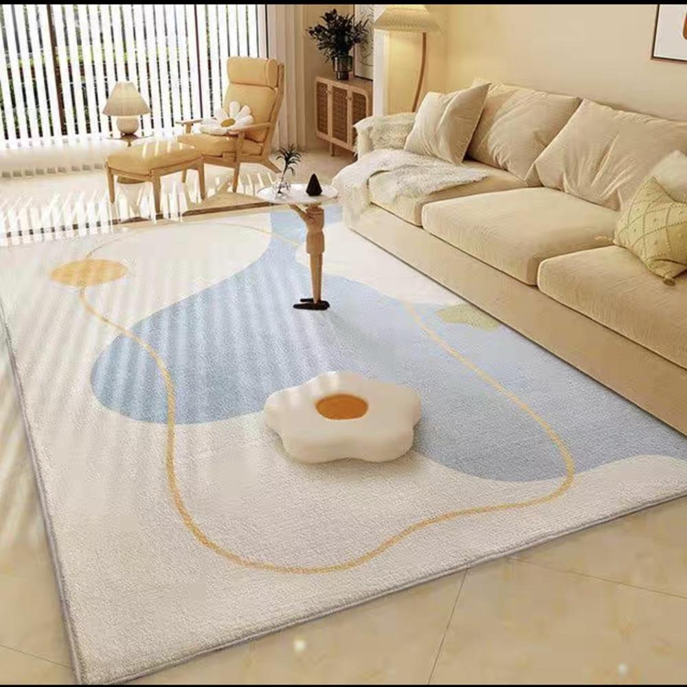 Winter Warmth and Comfort Luxury Lines Living Room Large Size Non-slip Carpet Bedroom Side Rug Home Decoration