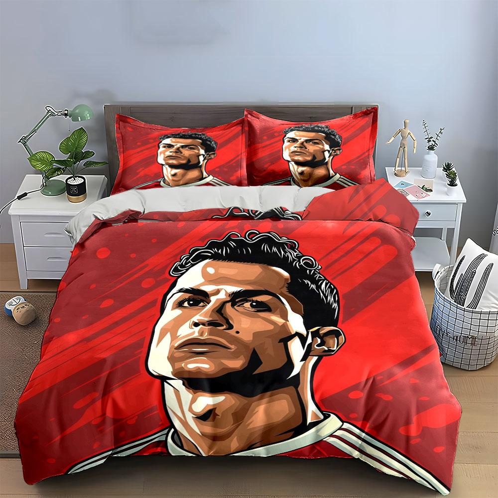background, illustrated player portrait. Bedding sets Duvet cover sets Duvet covers Pillowcases(1* Duvet Cover 2* Pillowcases without duvet insert)