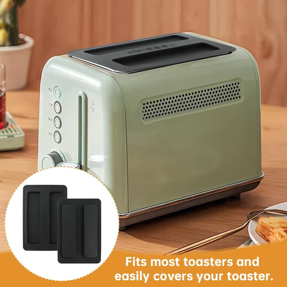 2 Pack Toaster Cover, Silicone Toaster Lid Appliances Top Cover, Universal Bread Machine Cover Kitchen Bread Maker Lid, Sandwich Machine Part